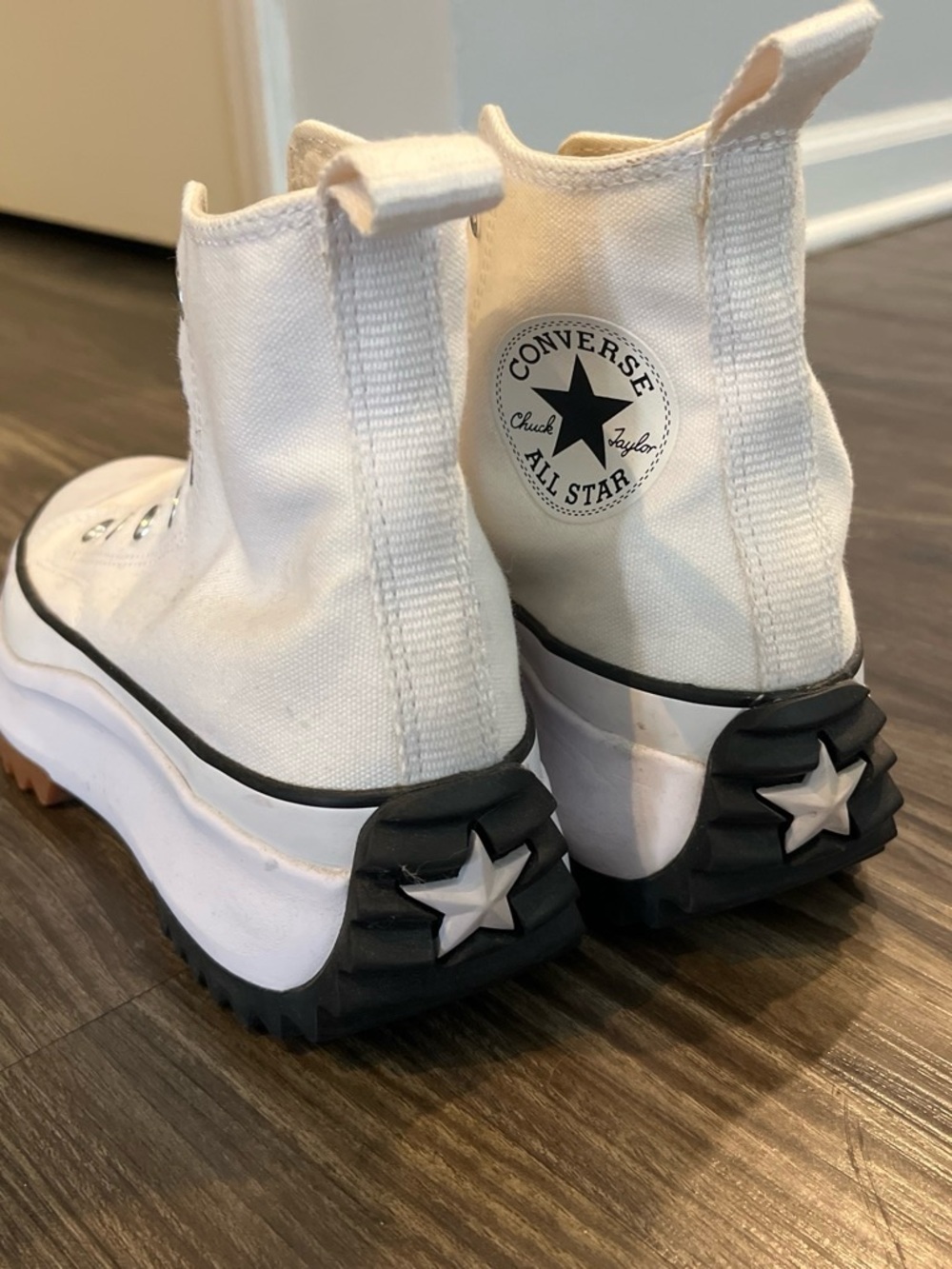 Converse White High-Top Platform Lug Sole Sneakers
